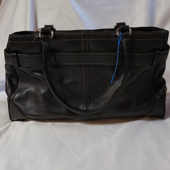 Coach Leather Hampton Satchel  with Purse Tie - Picture 2 of 8